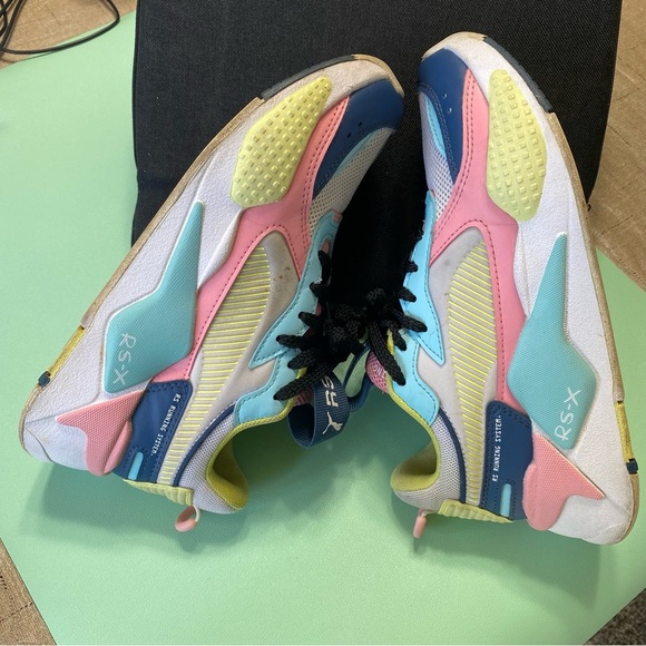 Puma RS-X Junior Dark Denim Gulf Stream Running System Girl’s Sneakers Size 4.5 - Picture 7 of 12